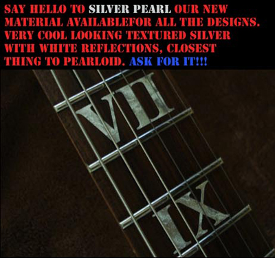 silver pearl material for guitar inlay stickers by creative-cuts