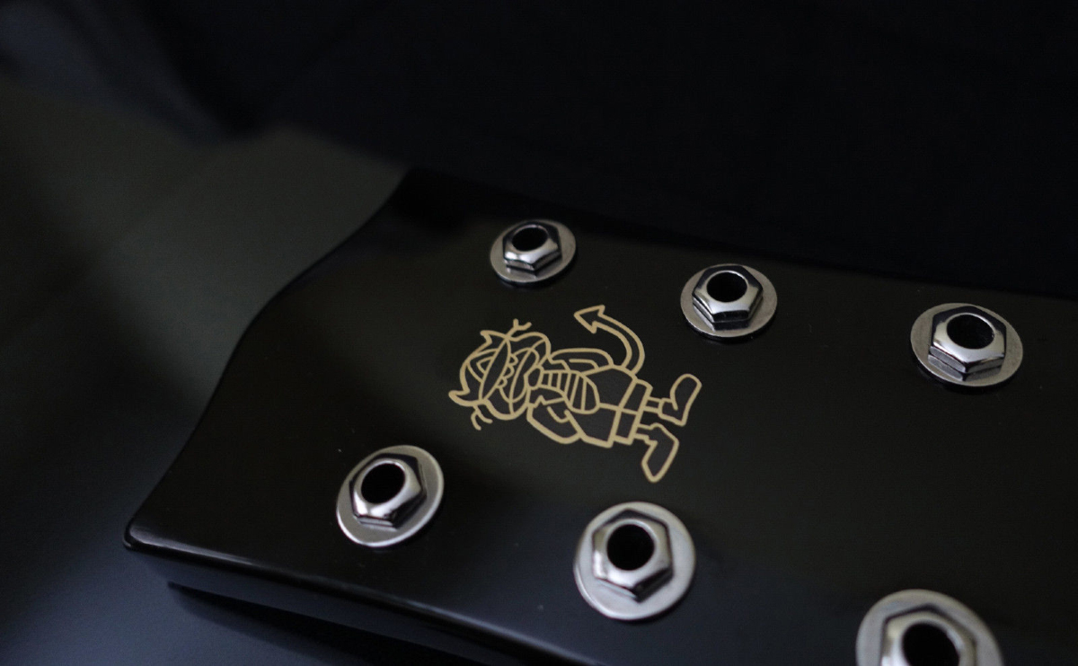 Creative Cuts Inlays: AC/DC Angus Young Custom SG Headstock Logo Sticker