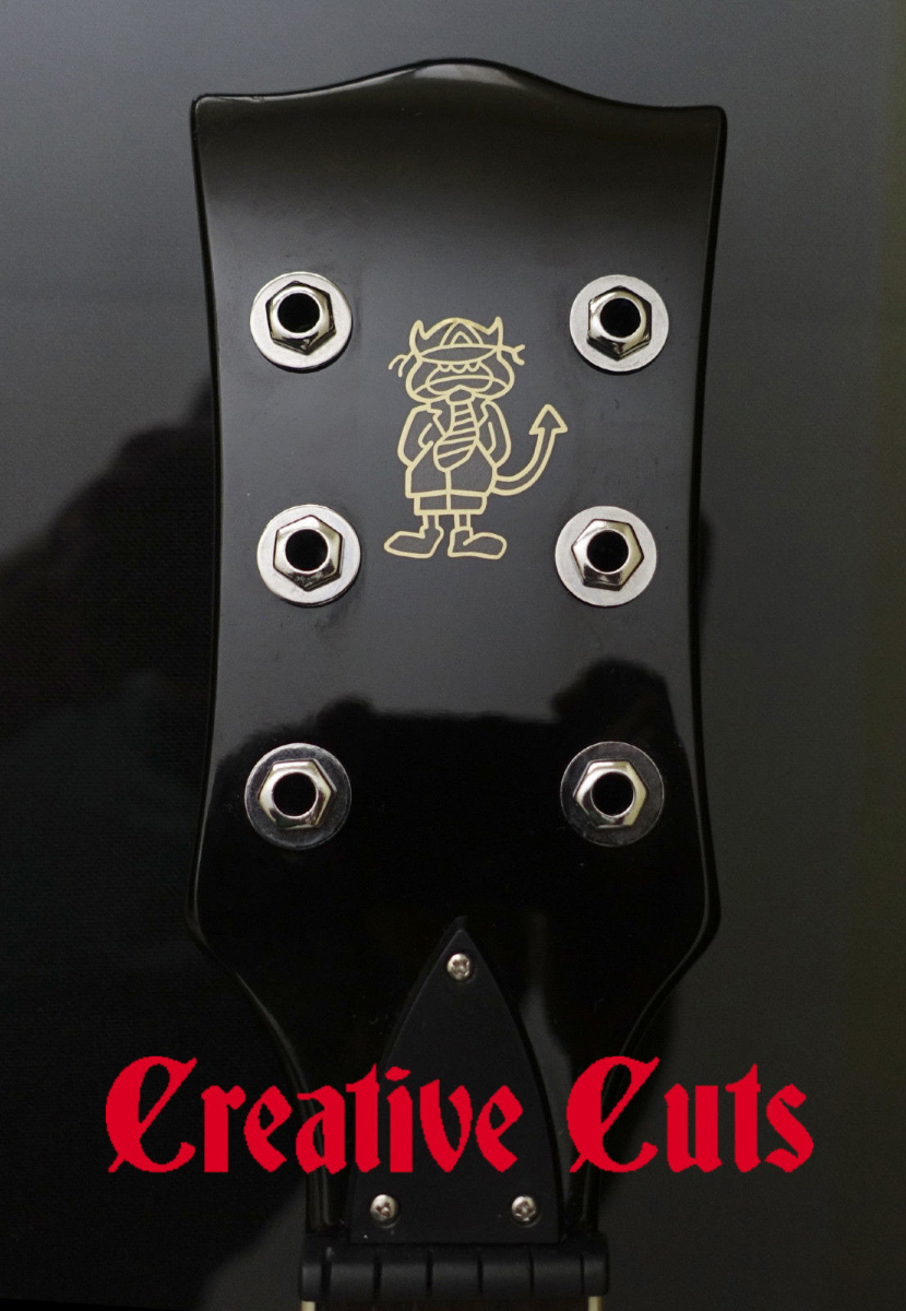 Creative Cuts Inlays: AC/DC Angus Young Custom SG Headstock Logo Sticker