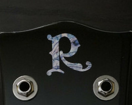 Custom R Headstock Logo ABALONE