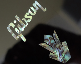 Gibson Logo & Crown GREEN ABALONE Headstock Logo Sticker